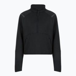 Bluza Under Armour Unstoppable Fleece HZ. Czarne bluzy damskie Under Armour, bez wzorów, bez kaptura, na fitness i siłownię. Za 329.99 zł.