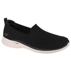 Buty sportowe Sneakersy damskie, Skechers Go Walk 6 - Clear Virtue. Czarne obuwie sportowe damskie Skechers, bez wzorów, trekkingowe. Za 309.99 zł.