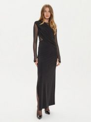 Eleh Sukienka wieczorowa E00298 Czarny Slim Fit. Czarne sukienki damskie Eleh, xs, bez wzorów, z syntetyku, wizytowe, bez kołnierzyka, bez ramiączek. Za 379.99 zł.
