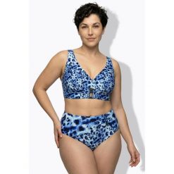 Damskie Bikini zwierzęcy wzór miękkie miseczki regulowane ramiączka. Niebieskie bikini damskie Ulla Popken, plus size, bez wzorów, plus size. W wyprzedaży za 191.99 zł.