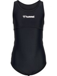 Jednoczęściowy strój kąpielowy dla dziewczynki Hummel hmlJENNA. Czarne stroje kąpielowe dla dziewczynek Hummel, bez wzorów, z jersey. Za 194.00 zł.