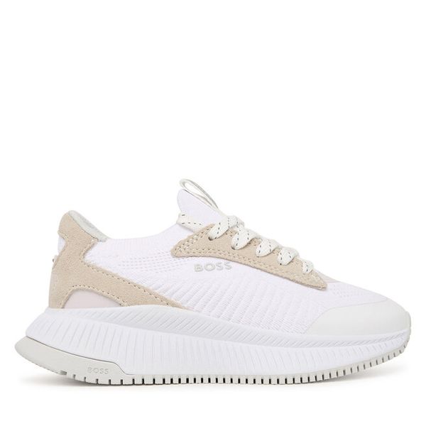 Sneakersy BOSS. Białe trampki i tenisówki chłopięce Boss, bez wzorów, bez zapięcia. Za 434.99 zł.