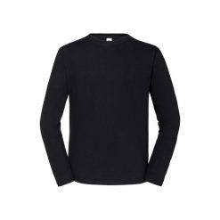 Męska Koszulka Z Długim Rękawem Iconic 195 Z Bawełny Premium Ringspun. Czarne koszulki sportowe męskie Fruit of the Loom, m, bez wzorów, z bawełny, bez kołnierzyka, bez ramiączek, trekkingowe. Za 68.99 zł.