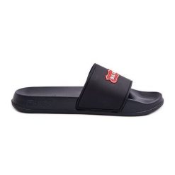 Klapki Męskie Z Logo Big Star OO174028 Czarne. Czarne klapki męskie z gumy, eleganckie. Za 135.46 zł.