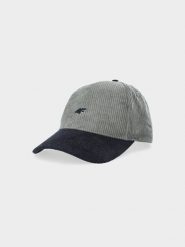 4F Czapka z daszkiem sztruksowa strapback uniseks - multikolor S/M. Czapki i kapelusze damskie 4f, na lato, bez wzorów, ze sztruksu, sportowe. W wyprzedaży za 39.99 zł.