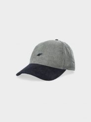 4F Czapka z daszkiem sztruksowa strapback uniseks - multikolor L/XL. Czapki i kapelusze damskie 4f, na lato, bez wzorów, ze sztruksu, sportowe. W wyprzedaży za 39.99 zł.
