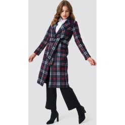 NA-KD Classic Długi płaszcz w kratę - Blue,Multicolor. Płaszcze damskie marki NA-KD Classic. W wyprzedaży za 161.97 zł.