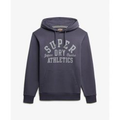 Bluza z kapturem Superdry Athletic Essentials. Fioletowe bluzy sportowe męskie Superdry., m, bez wzorów, z kapturem. Za 343.30 zł.