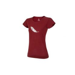 Koszulka damska Ocun Classic T Organic Feather. Czerwone t-shirty damskie Ocun, xl, bez wzorów, z bawełny, klasyczne, bez kołnierzyka. Za 231.50 zł.