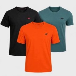 KOMPLET KOSZULEK MĘSKICH 4F ZESTAW 3PAK NA CO DZIEŃ T-SHIRT SPORTOWY. T-shirty męskie 4f, m, bez wzorów, z bawełny, sportowe, bez kołnierzyka. Za 117.00 zł.