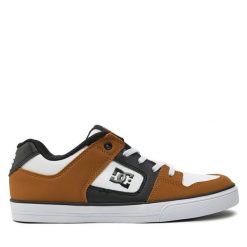 Sneakersy DC Shoes. Brązowe trampki i tenisówki chłopięce DC Shoes, bez wzorów, bez zapięcia. Za 119.99 zł.