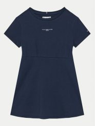Tommy Hilfiger Sukienka codzienna KG0KG08350 M Granatowy Regular Fit. Niebieskie sukienki dla dziewczynek Tommy Hilfiger, bez wzorów, z bawełny, bez ramiączek. Za 159.99 zł.