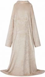 VidaXL Bluza-koc Beżowy F Flanela. Brązowe bluzy damskie vidaXL, bez wzorów, bez kaptura. Za 150.99 zł.