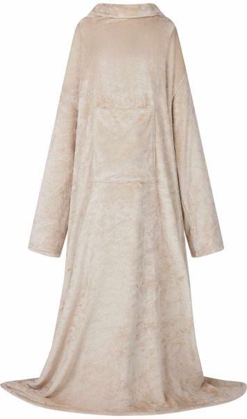 VidaXL Bluza-koc Beżowy F Flanela. Brązowe bluzy damskie vidaXL, bez wzorów, bez kaptura. Za 127.99 zł.