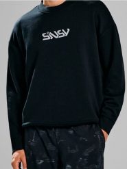 Bluza crewneck z napisem - czarny. Czarne bluzy męskie Sinsay, l, bez wzorów, bez kaptura. Za 49.99 zł.