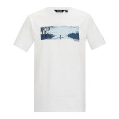 Męska Koszulka Cline IX Outdoor Wild T-shirt. Białe koszulki sportowe męskie Regatta, m, bez wzorów, sportowe, bez kołnierzyka. Za 66.99 zł.
