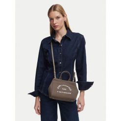 Torebka KARL LAGERFELD. Brązowe torebki do ręki damskie KARL LAGERFELD, bez wzorów, klasyczne, bez dodatków. Za 429.99 zł.