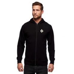 Bluza turystyczna rozpinana męska Black Diamond Chalked Up Full Zip. Czarne bluzy sportowe męskie Black Diamond, m, bez wzorów, bez kaptura, trekkingowe. W wyprzedaży za 359.00 zł.