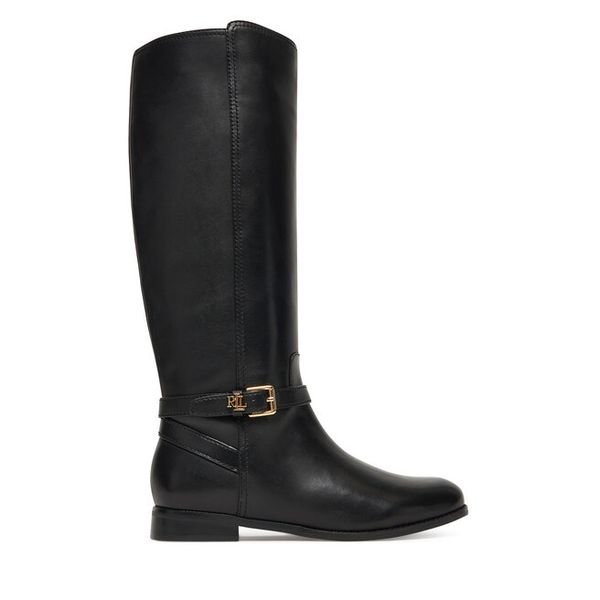Oficerki LAUREN RALPH LAUREN. Czarne kozaki damskie Lauren Ralph Lauren, bez obcasa, na płaskiej podeszwie. Za 1,289.00 zł.