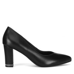 Czółenka Lasocki. Czarne czółenka damskie Lasocki, bez wzorów, bez obcasa, bez zapięcia. Za 239.99 zł.
