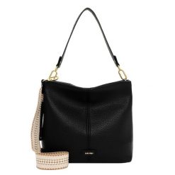 SURI FREY Worek SFY Gray Torebki 1 ct Czarny Damski. Czarne torby na ramię damskie Suri Frey, z aplikacjami, z poliesteru, zdobione, bez dodatków. Za 275.99 zł.