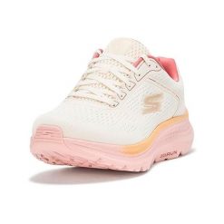 Buty damskie SKECHERS Go Run Consistent 2.0 Mile Marker natural. Białe obuwie sportowe damskie Skechers, bez wzorów, do biegania. Za 324.00 zł.