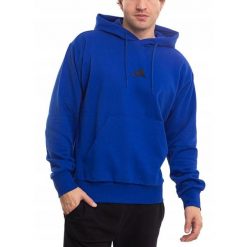 Bluza Męska Z Kapturem adidas Sportowa Dresowa Treningowa Hoodie roz. L. Niebieskie bluzy męskie Adidas, l, bez wzorów, z bawełny, z kapturem. Za 174.00 zł.