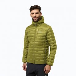 Kurtka puchowa męska Jack Wolfskin Passamani Down Hoody. Zielone kurtki męskie Jack Wolfskin, l, bez wzorów, z materiału, bez kaptura. Za 1,199.00 zł.
