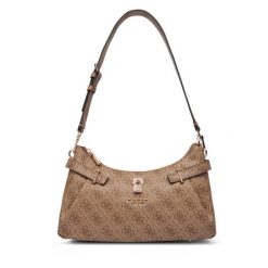 Torebka Guess. Brązowe torebki do ręki damskie Guess, z aplikacjami, klasyczne, bez dodatków. Za 589.99 zł.