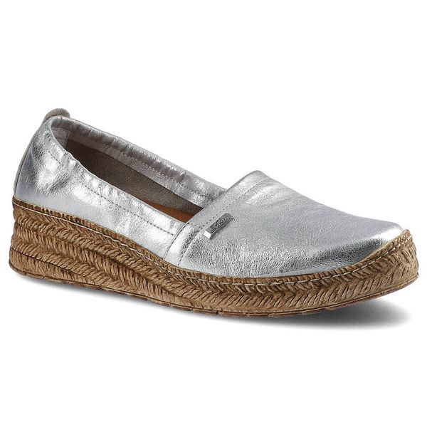 Srebrne Espadryle Lemar Damskie Stylowe Obuwie. Szare espadryle damskie Lemar, na lato, bez wzorów, z jeansu, boho, bez obcasa, na platformie, bez zapięcia. Za 185.00 zł.