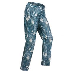 Spodnie wierzchnie turystyczne damskie Quechua Raincut wodoodporne. Czarne spodnie sportowe damskie QUECHUA, m, bez wzorów, z materiału, trekkingowe. Za 69.99 zł.