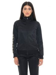 Damen-Bluza aus Triacetat mit Leone 1947 Gold Studs-Logobändern. Czarne bluzy sportowe damskie LEONE 1947 APPAREL, m, bez wzorów, bez kaptura, na fitness i siłownię. Za 353.64 zł.