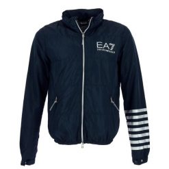 Kurtka EA7 Emporio Armani - Krótka. Niebieskie kurtki męskie EA7, s, bez wzorów, z materiału, eleganckie, bez kaptura. Za 711.25 zł.