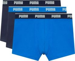 Puma Bokserki męskie Puma 3 pak granatowe, niebieskie 947130 06 XL. Niebieskie bokserki męskie Puma, m, bez wzorów. Za 117.71 zł.
