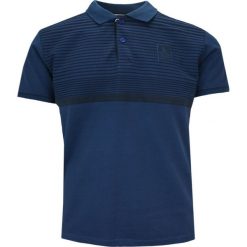 Koszulka POLO, Niebiesko-Granatowa w Paski, Krótki Rękaw, Męska, z Nadrukiem. Niebieskie koszulki polo męskie Porthal, m, bez wzorów, z bawełny, casualowe, bez ramiączek. Za 145.00 zł.