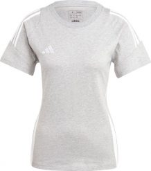 Adidas Koszulka damska adidas Tiro 24 Sweat Tee szara IR9355 S. Szare t-shirty damskie Adidas, s, bez wzorów, bez kołnierzyka. Za 111.93 zł.