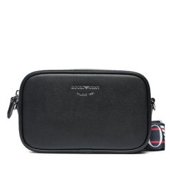 Torebka Emporio Armani. Czarne listonoszki damskie Emporio Armani, bez wzorów, bez dodatków. Za 829.99 zł.
