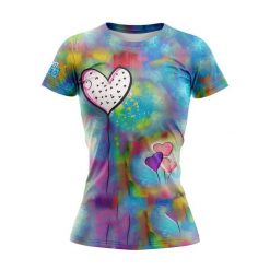 Koszulka do biegania damska PAINTED LOVE krótki rękaw. Koszulki sportowe damskie JUST HERO, xl, bez wzorów, z dzianiny, bez kołnierzyka, bez ramiączek, do biegania. Za 99.00 zł.
