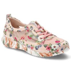 Sneakersy damskie Laura Vita, cholewka ze skóry naturalnej klasyczne sznurowanie płaska podeszwa, różowe, Joctao 26 SL3015-26D. Czerwone półbuty damskie Laura Vita, bez wzorów, ze skóry, klasyczne, bez obcasa, na płaskiej podeszwie, bez zapięcia. Za 389.00 zł.