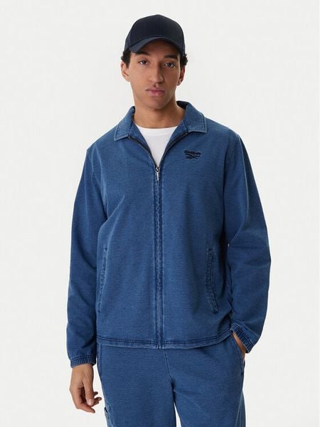 Reebok Bluza Aldridge RK25542CCM Niebieski Regular Fit. Niebieskie bluzy męskie Reebok, m, bez wzorów, z bawełny, bez kaptura. Za 241.99 zł.
