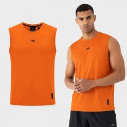 KOSZULKA BEZ RĘKAWÓW 4F T-SHIRT RL9 MĘSKI TRENINGOWY. Brązowe koszulki sportowe męskie 4f, m, bez wzorów, z dresówki, biznesowe, bez kołnierzyka. Za 101.35 zł.
