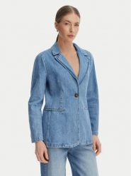 Marella Marynarka Emme by Marella Teca 2615041021 Niebieski Regular Fit. Niebieskie żakiety damskie Marella, bez wzorów, z jeansu. Za 459.99 zł.