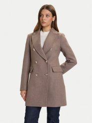 Morgan Płaszcz przejściowy 252-GCHA Beżowy Regular Fit. Brązowe płaszcze damskie Morgan, bez wzorów, z syntetyku, bez kaptura. Za 479.99 zł.
