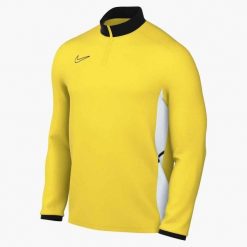 Bluza dresowa sportowa męska Dri-Fit Academy 25 Drill Top. Żółte bluzy męskie Nike, m, bez wzorów, z dresówki, bez kaptura, trekkingowe, dri-fit (nike). Za 159.99 zł.