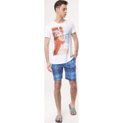 Niebieskie Szorty Ecology. Spodnie materiałowe męskie Born2be. Za 39.99 zł.