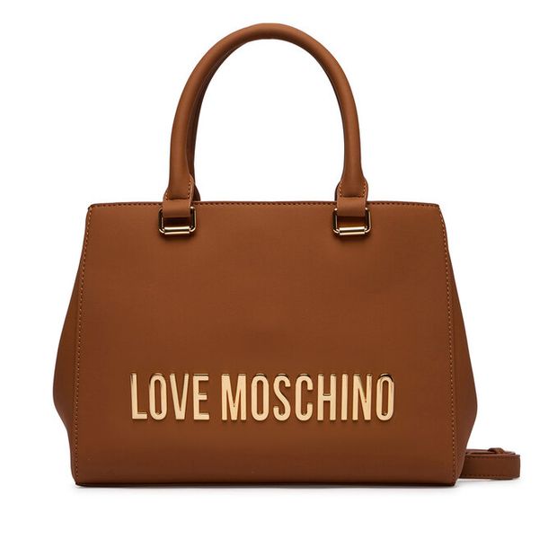 Torebka LOVE MOSCHINO. Brązowe torebki do ręki damskie Love Moschino, bez wzorów, klasyczne, bez dodatków. Za 675.99 zł.