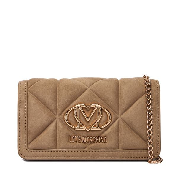 Torebka LOVE MOSCHINO. Brązowe torebki do ręki damskie Love Moschino, bez wzorów, wizytowe, bez dodatków. Za 379.99 zł.