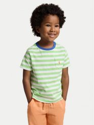 Polo Ralph Lauren T-Shirt 322B13586002 Zielony Regular Fit. Zielone t-shirty dla chłopców Polo Ralph Lauren, bez wzorów, z bawełny, bez ramiączek. Za 219.99 zł.