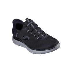 Buty sportowe Sneakersy męskie, Slip-Ins Summits - High Range. Czarne buty sportowe męskie Skechers, z materiału, bez zapięcia, na fitness i siłownię. Za 329.99 zł.
