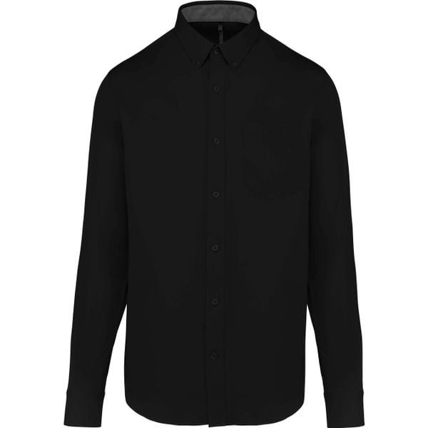 Koszula bawełniana Kariban Nevada. Brązowe koszule męskie KARIBAN, l, bez wzorów, z bawełny, eleganckie, bez kołnierzyka, bez ramiączek. Za 127.50 zł.